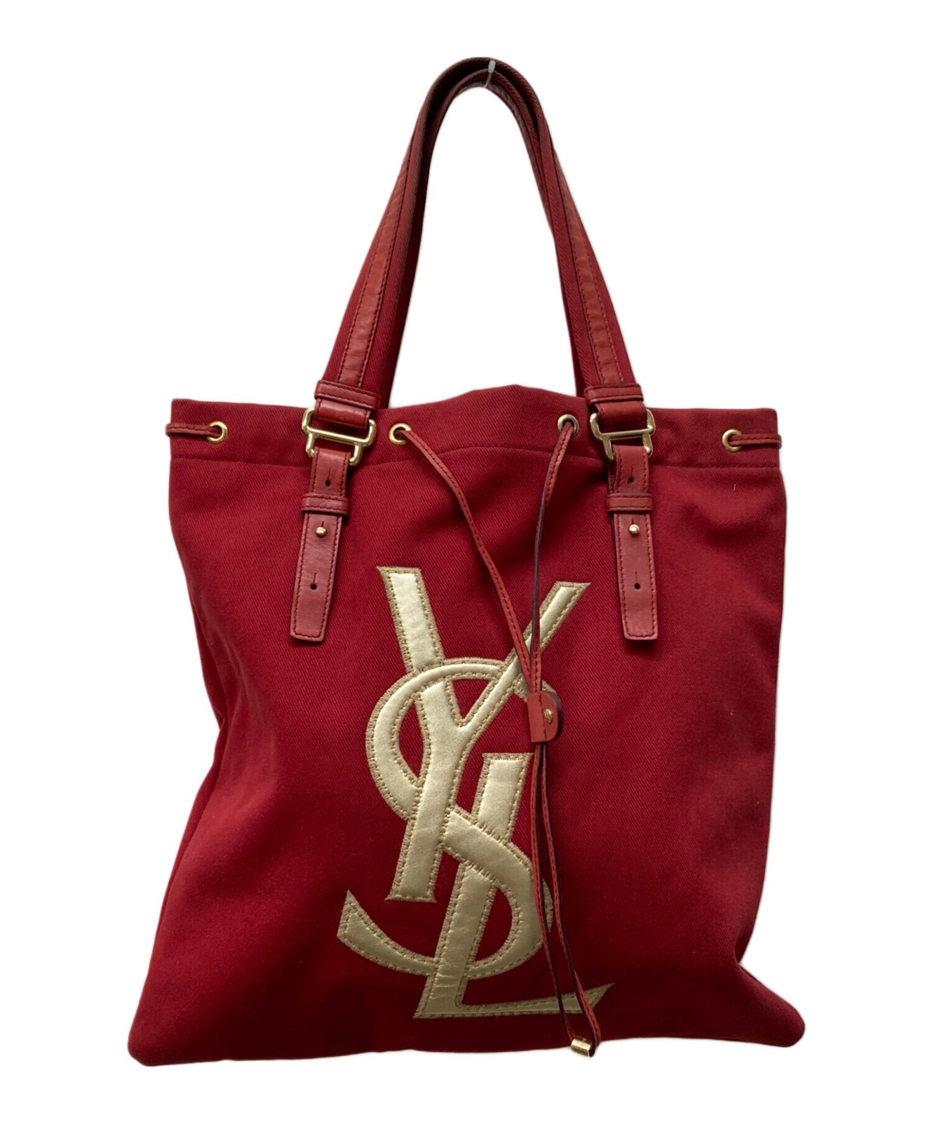 Yves Saint Laurent Red Kahala Leather Tote Bag
