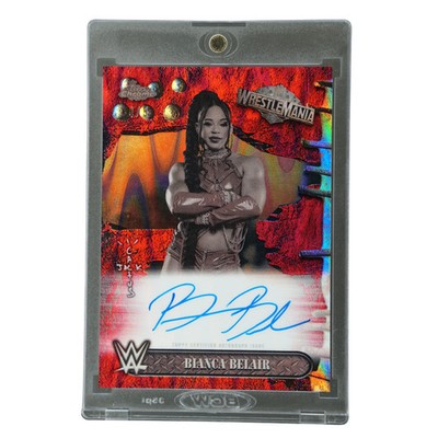 Bianca Belair 2025 Cactus Jack Wrestlemania Red Raywave Auto 4/5 #CJA-BB