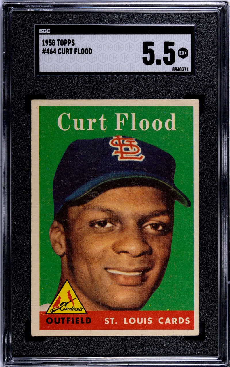 1958 Topps #464 Curt Flood SGC 5.5 RC Rookie Cardinals