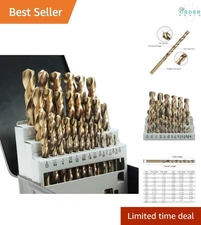 29Pcs Cobalt Drill Bits Set M35 High Speed Steel 135° Tip for Metal Wood