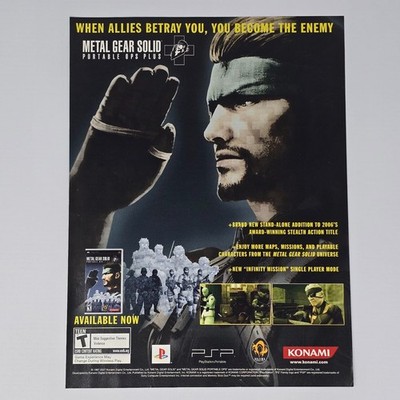 Metal Gear Solid Portable Ops Plus PSP Betray Print Ad/Poster