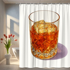 Stylish Modern Shower Curtain - Waterproof Fabric for Bathroom Decor