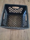 Vintage 80s/90s Prairie Farms Farmer Owned/Hiland Dairy Black Plastic Milk Crate — photo 5