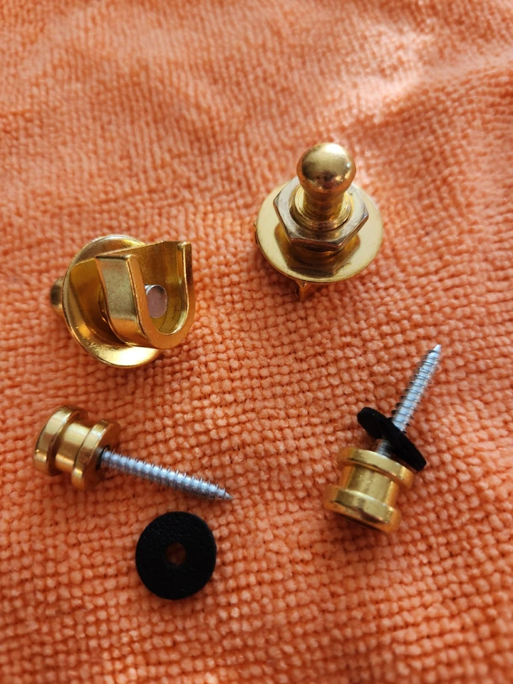 Travas de alça estilo Schaller de alta qualidade QT=(2) DOURADAS! FRETE GRÁTIS dos EUA!!! - Imagem 4 de 4