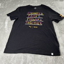 Puma Black Short Sleeve T-shirt Men's Size L Graphic