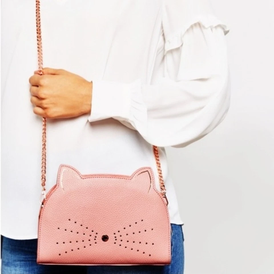 Ted Baker Kirstie Cat сумка через плечо светло-розовый розовое золото пастель маленький новый с Ярлыками - Изображение 2 из 4