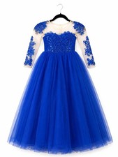 girls royal blue dress