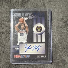 Panini NBA Hoops Great Significance Zeke Nnaji Autograph Rookie Nuggets GS-ZNJ