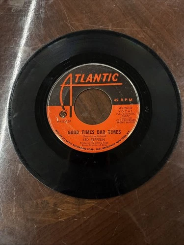 LED ZEPPELIN Good Times Bad Times/Communication Breakdown 45 7" Record Vinyl