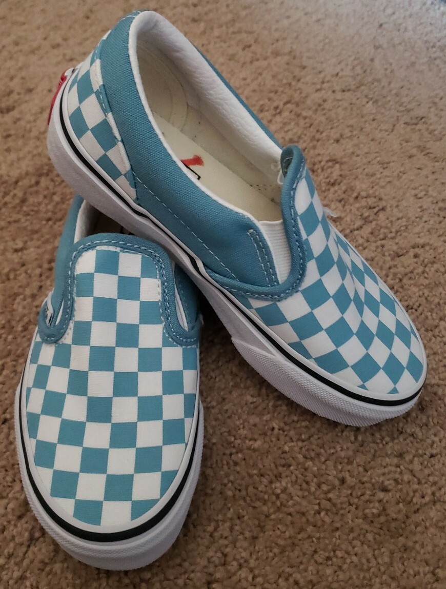 Vans Checkerboard Classic Little Kids Delphinium Blue Slip  display picture 1