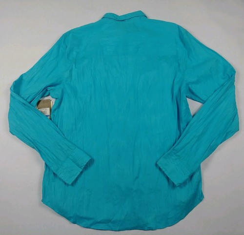 Men's VINTAGE RED Shirt Long Sleeve Size XL Blue Button Down NWT - Picture 5 of 6