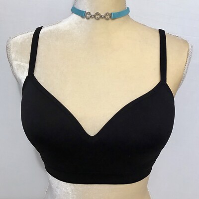 Felina NWOT Black Seamless Wirefree Bra M