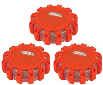 Wilmar W2343 Performance Tool 3 Piece LED Road Flare Flashing Warning Light (Roa