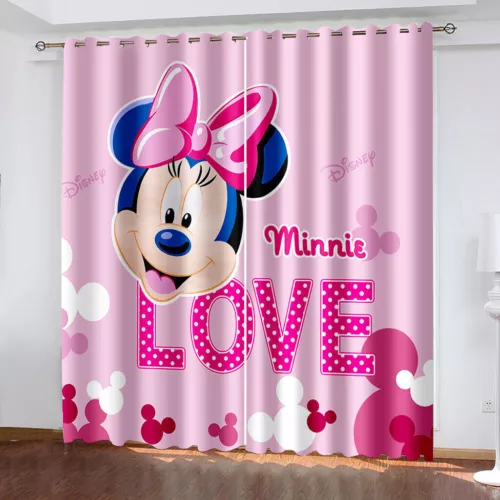Tende oscuranti spesse per bambini Topolino e Minnie anello termico occhiello superiore - Foto 4 di 53