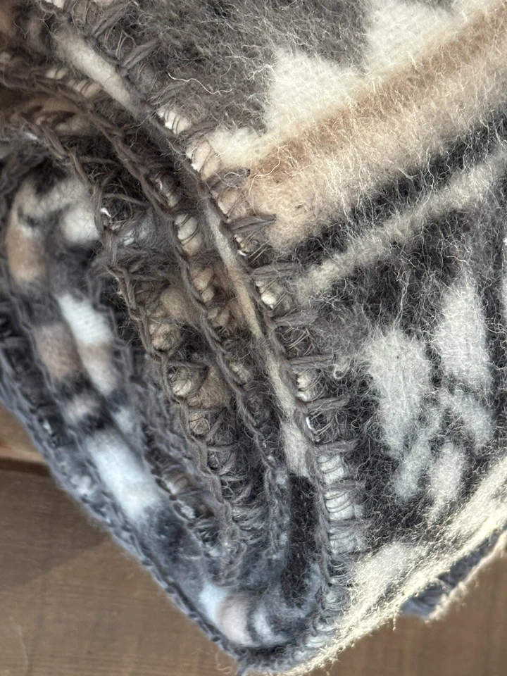 Pottery Barn Wool Fair Isle Jacquard Knit Throw, 50”x60” - Image 3 of 4