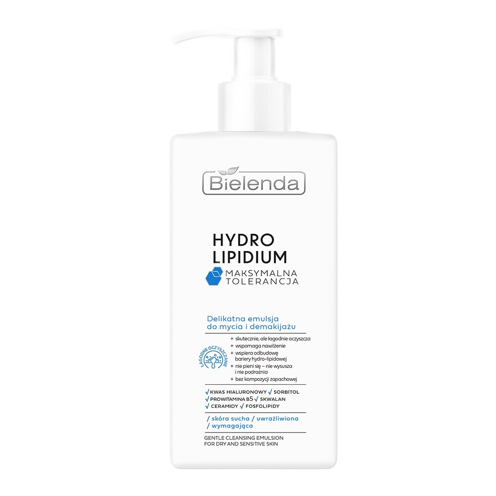 Bielenda Hydro Lipidium Gentle Cleansing Emulsion 300ml Ceramide Dry Skin Care - Image 3