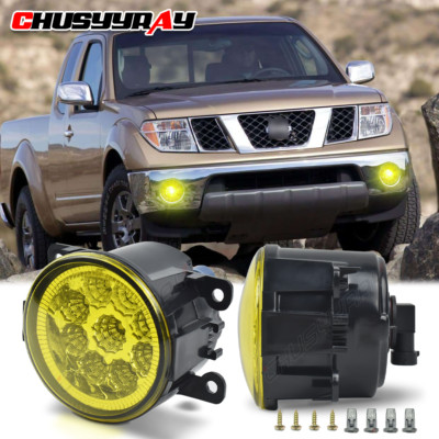 Pair Clear LED Front Bumper Fog Light Driving Lamp Fit Nissan Frontier 2005-2019