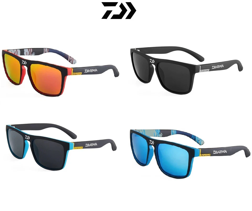Daiwa Herren Polarisierte Sportbrille zum Angeln Radfahren Outdoor Sonnenbrille