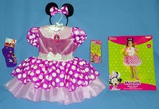 DISNEY MINNIE MOUSE COSTUME DRESS girls 4-6X-EARS-NECKLACE-BRACELET-SOCKS-LOT-5