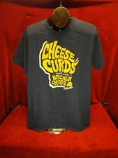 Culver’s Cheese Curds Made with Wisconsin Cheddar Curd Nerd 2 sided t shirt XL