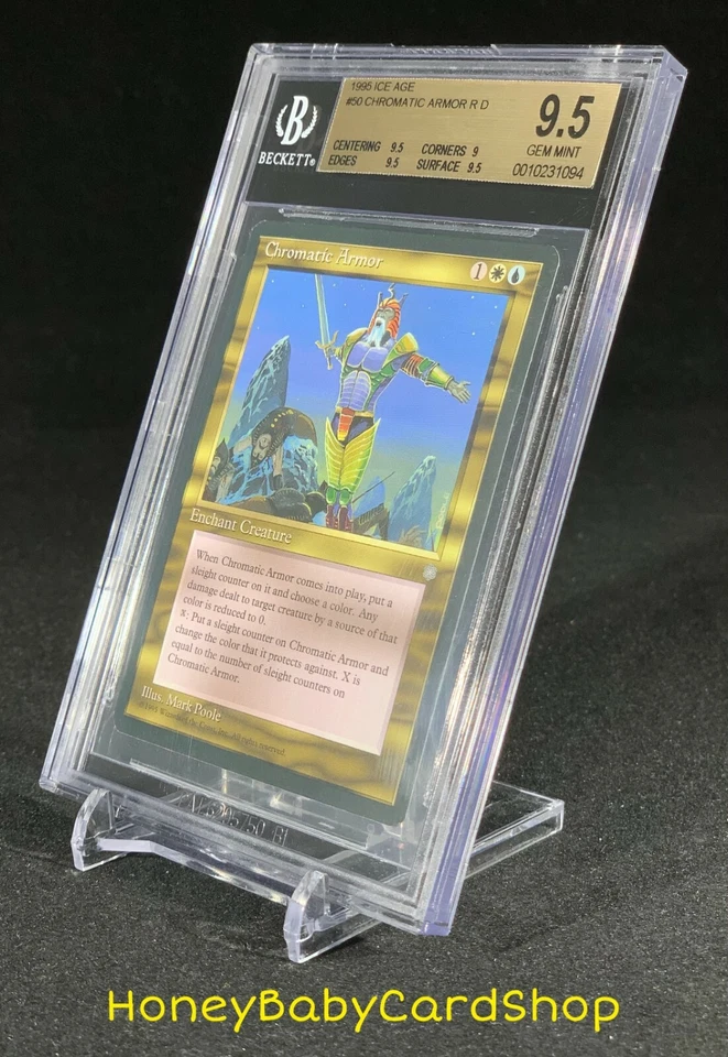 MTG Ice Age 1995 Chromatic Armor BGS 9.5 GEM MINT Silver Age Iconic Staple - Image 3 of 4
