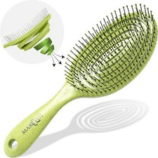 Detangle Hair Brush women and men, Exclusive Ultra-soft bending Bristles and Bod