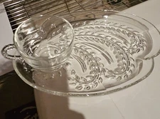 Vintage 1950's Homestead Snack Plates By Federal Glass