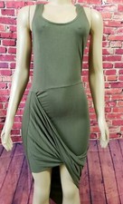 A+ Ellen Sexy Green Rouched Side, Sleeveles Bodycon Asymmetrical, Dress Size L