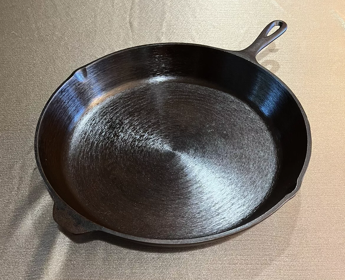 RARE-RARE Vintage Lodge 15 1/4 Cast Iron Skillet USA D 14SK A Beauty.