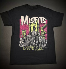Earth AD Vintage Misfits Music Shirt Short Sleeve Black Unisex S-234XL