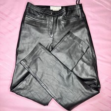 Margaret Godfrey Black Supple Leather Pants, Vintage, S/8, Gothic Rock Biker