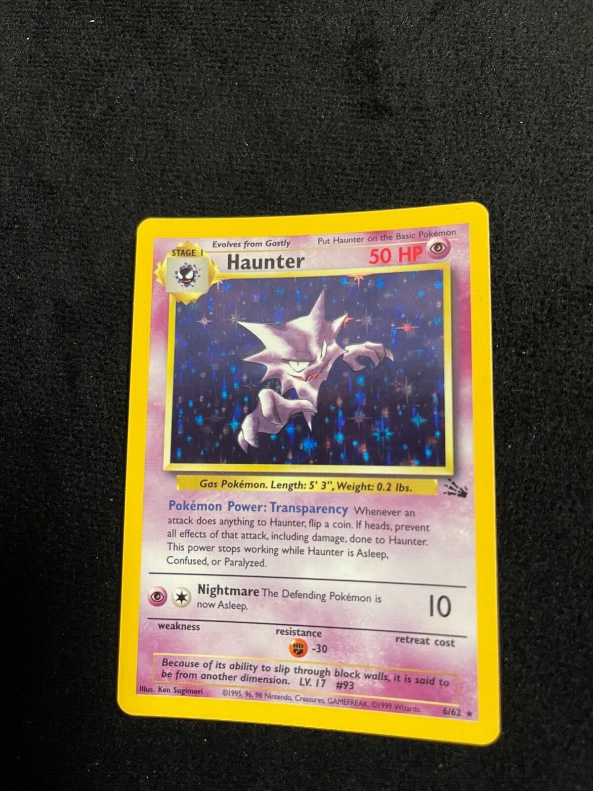 Pokémon TCG Haunter Fossil 6 Holo Rare