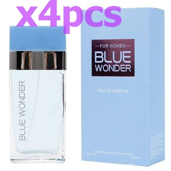 4pcs Women Eau De Parfum Blue Wonder for Sealed fl oz