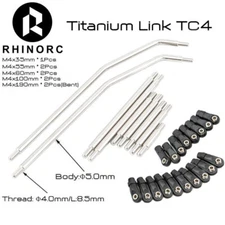 RhinoRC D5 Thread M4 Titanium alloy Link For 1/10 YUE ONE LCG Chassis Cralwer