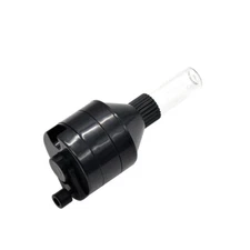 Plastic Spice Funnel Crank Grinder Hand Mill Dia 1.6 inch Portable w/ Glass Vial