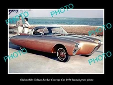 OLD 8x6 HISTORIC PHOTO OF OLDSMOBILE GOLDEN ROCKET 1956 LAUNCH PRESS PHOTO 1
