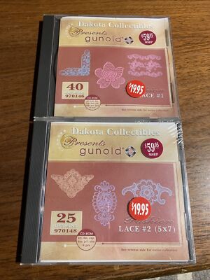 2 Dakota Collectibles Gunold Lace #1 & #2 Embroidery Design CD-ROM 970146 NEW