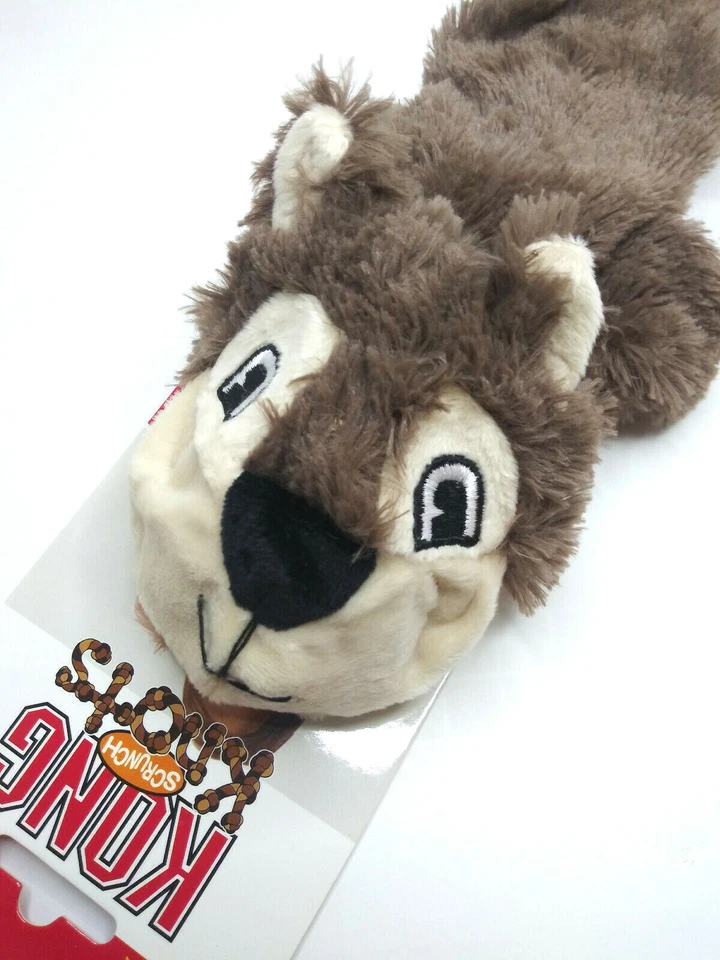 KONG Nudos Crunch Ardilla MEDIANO/GRANDE Chirriante Peluche Cuerda Interna Juguete para Perro Foto 2 de 4