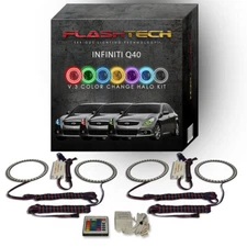 RGB Angel Eye LED Halo kit with IR Remote for 2014-2015 Infiniti Q40 Headlights