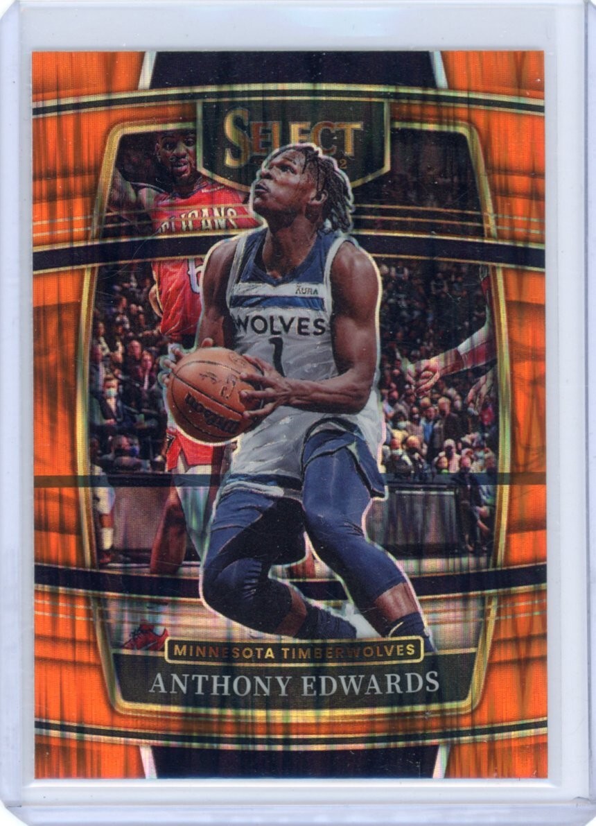 Anthony Edwards 2021-22 Select Concourse Orange Flash #49 Minnesota Timberwolves