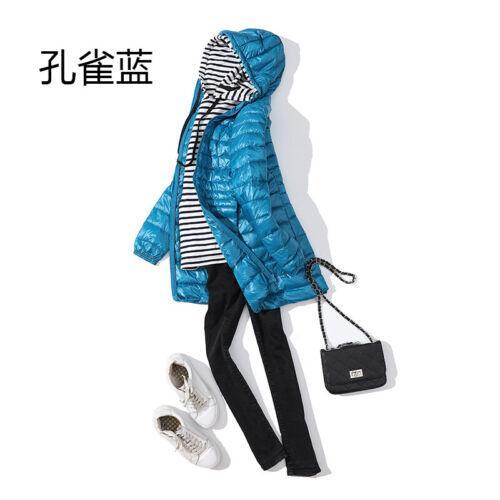 Damen Freizeit Kapuzenjacke Winter Reißverschluss Puffer warm schmale Passform Daunenmantel Übergröße - Bild 14 von 24