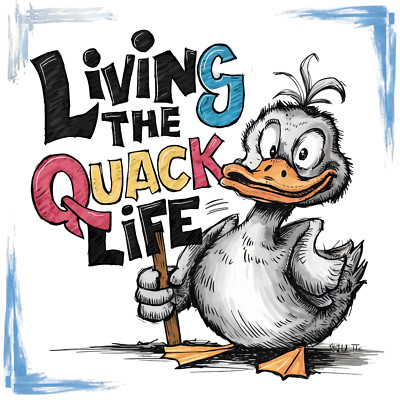 Funny Duck Quote Wall Decal Sticker 18X18cm Large