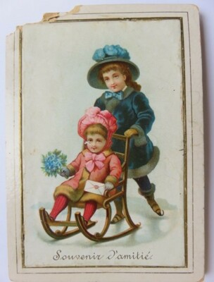 263 - Höhenschnitte - Szene Kegelspiele - Bäume - Figuren 