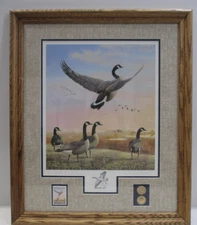1991 National Parks Series Wildlife Print, Leo Stans Autumn Air, LE Coin & Stamp