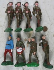 Lot of Vintage 1920's Composition Trico Japan 4 1/2  Tall WWI Soldier Army Men