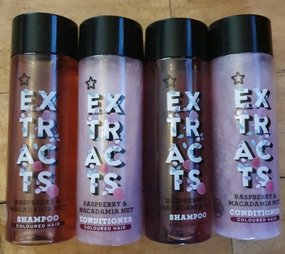 4 x Extrakte Himbeere & Macadamianuss Shampoo & Conditioner 100ml