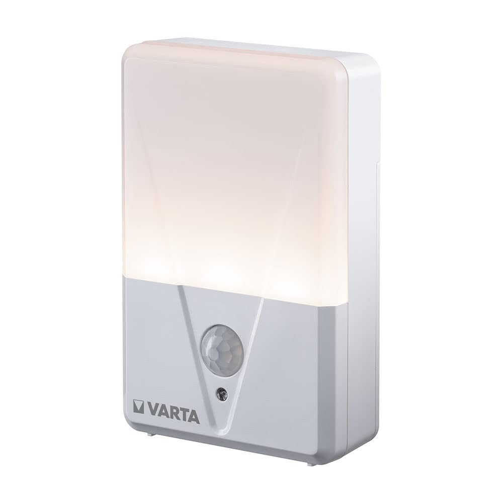 Lampe de Nuit LED avec Détecteur de Mouvement Blanche | Pack Comprenant 3 Piles AAA