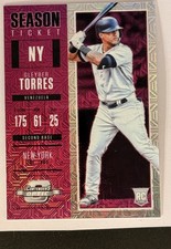 2018 Panini Chronicles #10 Gleyber Torres Contenders Optic Purple Mojo #/99