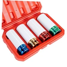 1/2" Drive Wheel Protector Impact Socket, Non 1/2" Color Impact Sockets 4pcs