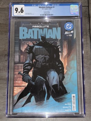 Absolute Batman #1 CGC 9.6 2nd Print Cover A Nick Dragotta DC 2024  in hand